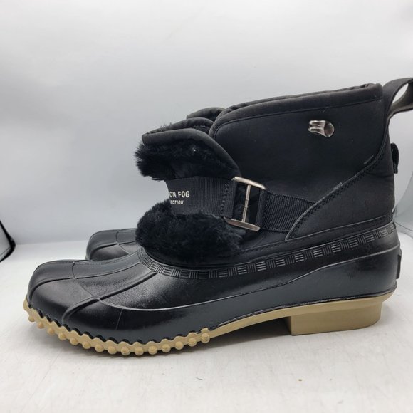 London Fog Collection Womens 9 M Black Red Boots Waterproof Outdoors Casual - Picture 5 of 13